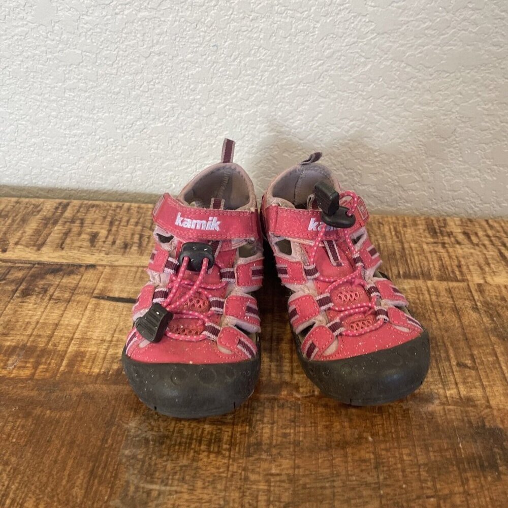 Kamik Girls Kids Pink Crab Water Shoes Sandals Size 10 Toddler Outdoor Hiking - Picture 3 of 10